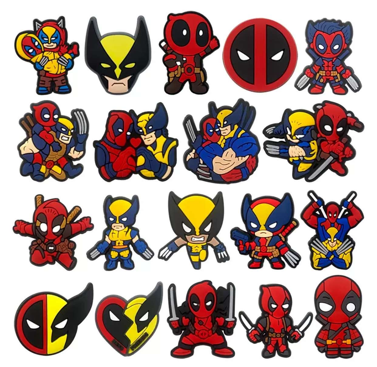 Lot de pins dead pools X Wolverines