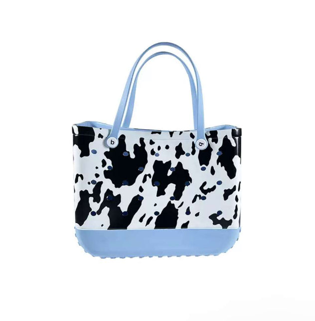 Sac de plage personalisable bleu ciel avec tache noire !