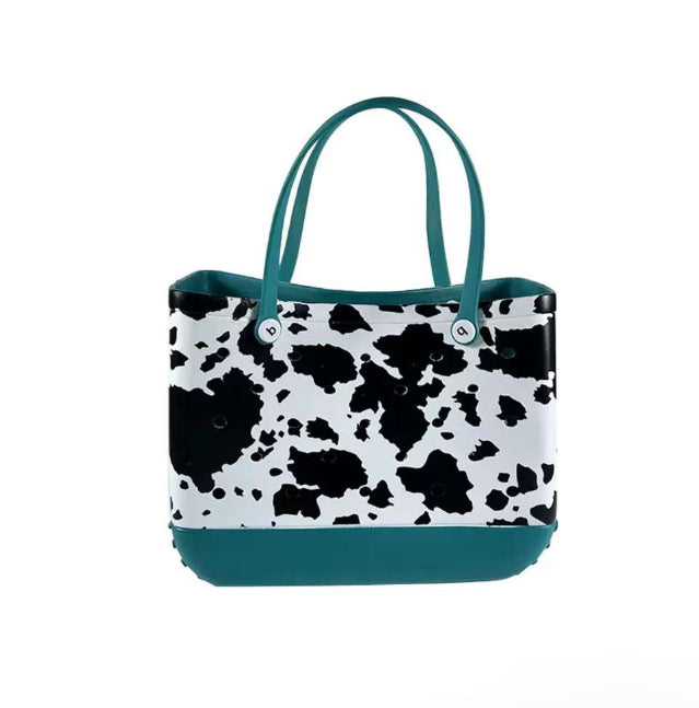 Sac de plage personalisable turquoise avec tache noire !