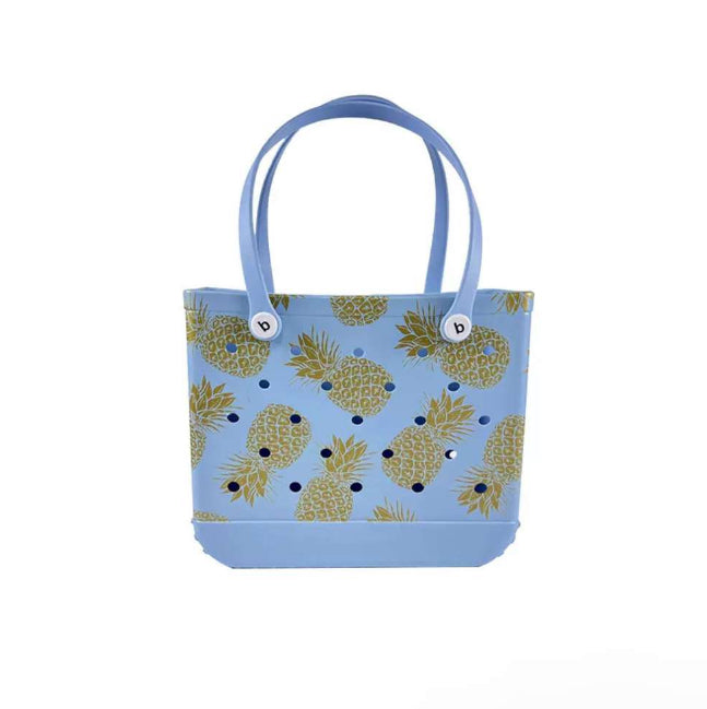 Sac de plage personalisable bleu ciel ananas !